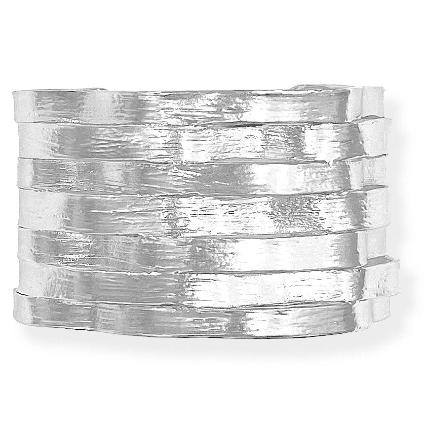 Brushed wavy ribbons cuff