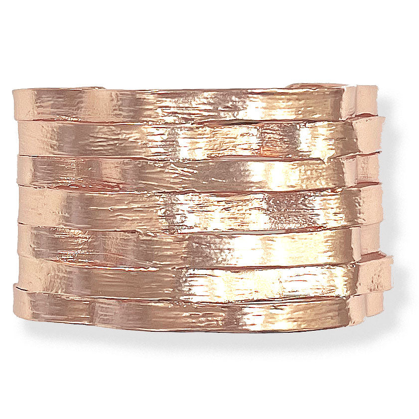 Brushed wavy ribbons cuff