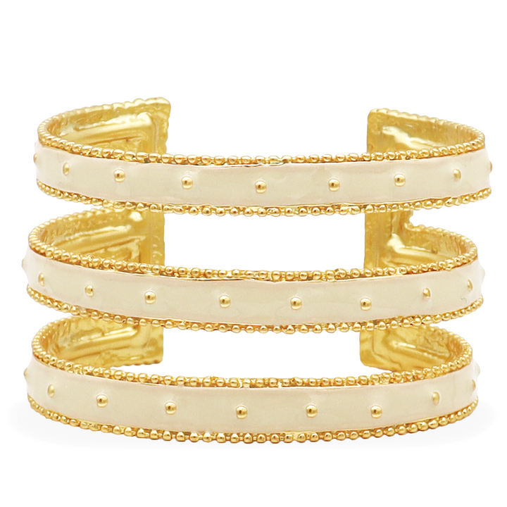 Milky Dots Cuff Bracelet