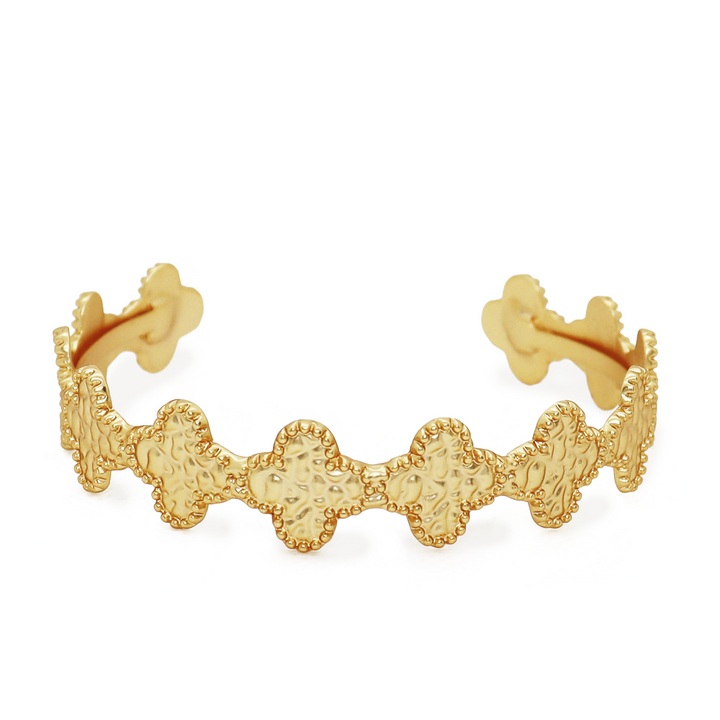 Molten Clovers Bangle Bracelet