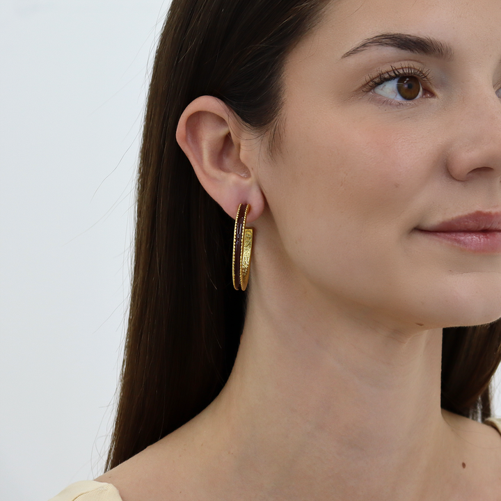 Enamel Dotty Hoops