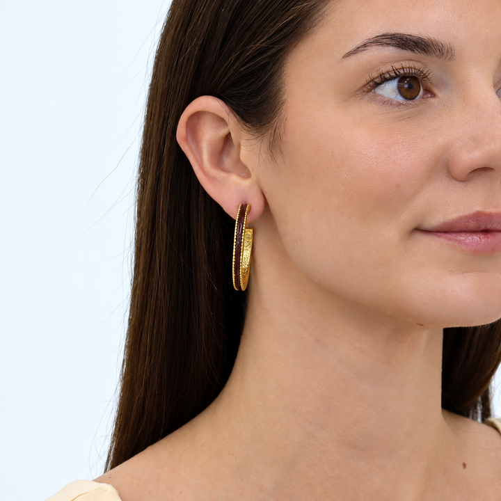 Enamel Dotty Hoops