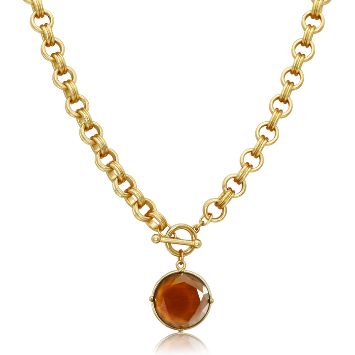 Cabochon Pendant Necklace