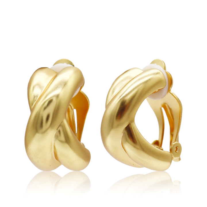 Criss Cross Clip-on Earrings