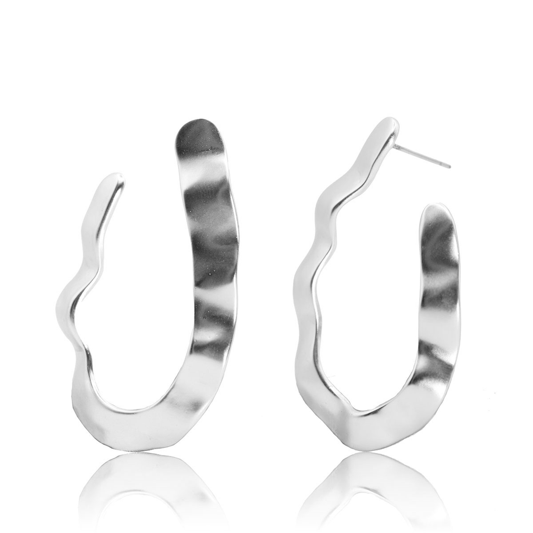 Free form frontal hoop earrings - Karine Sultan