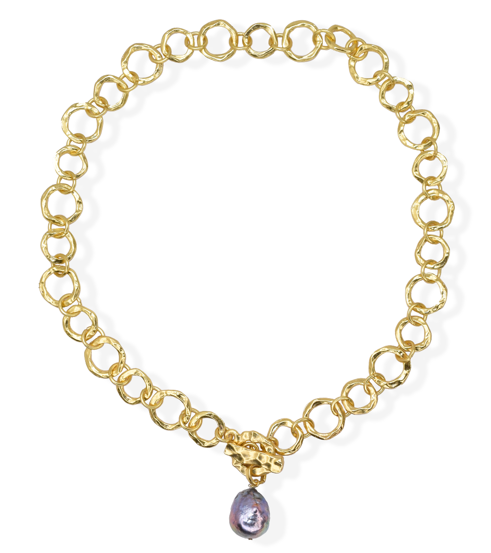 Peacock Pearl Short Chain - Karine Sultan