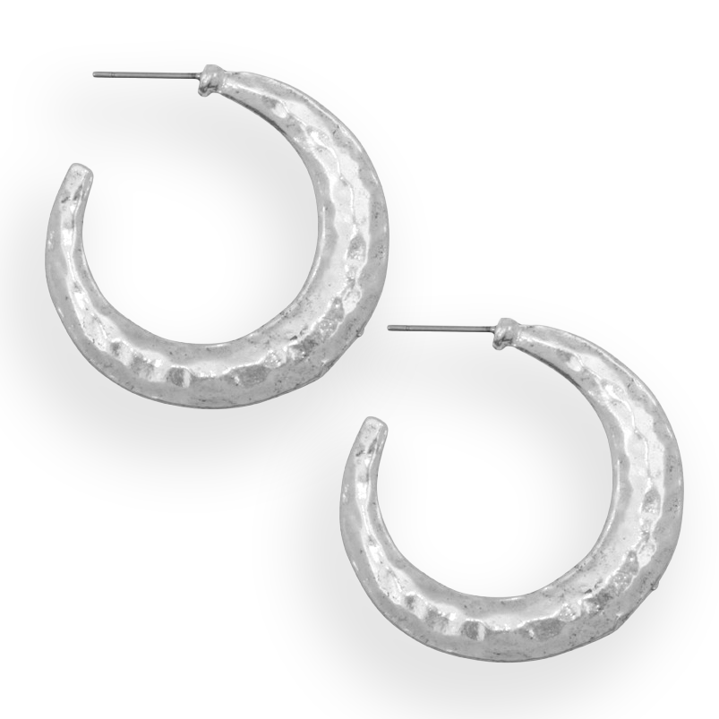 Textured hoop Earrings