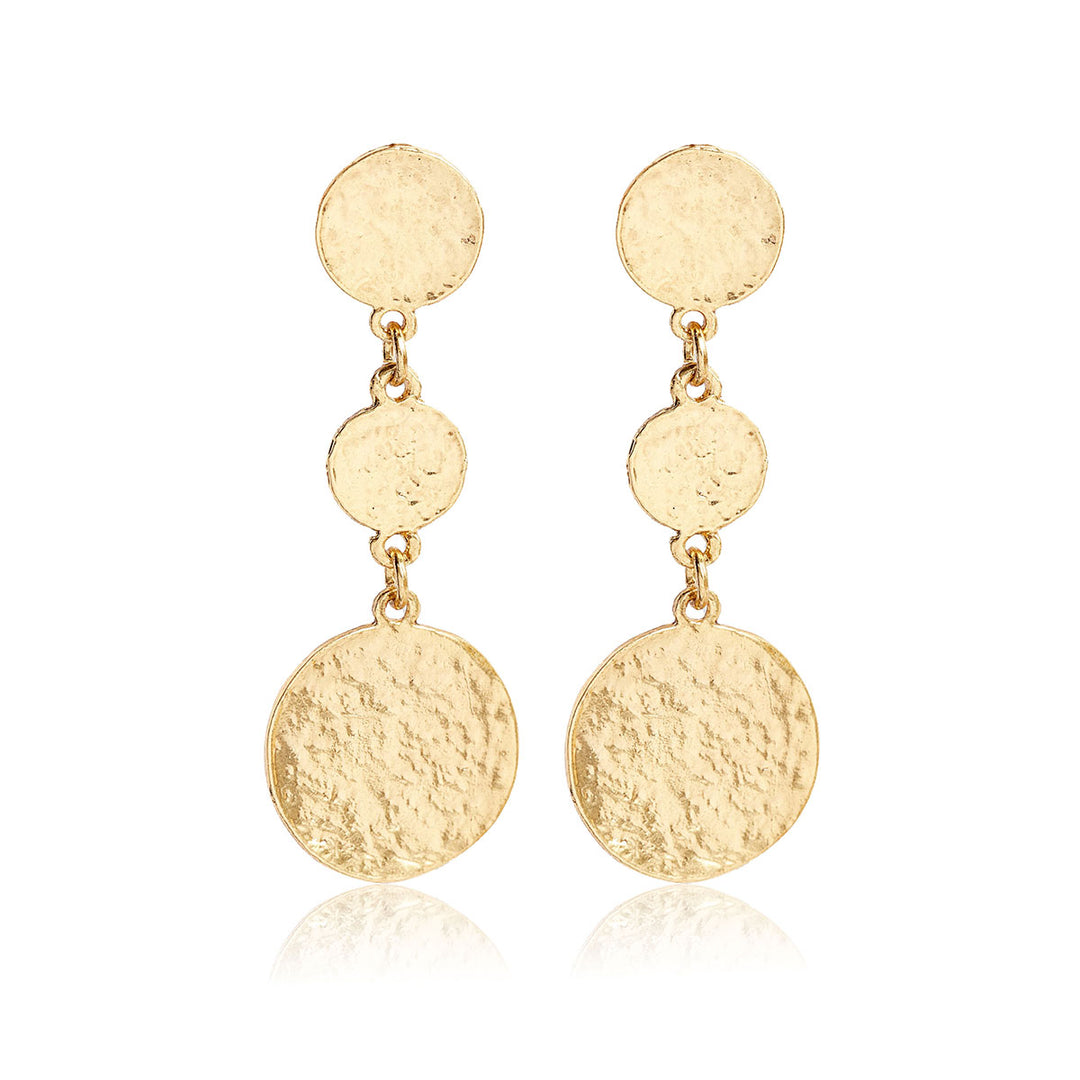 Coin linear drop earrings - Karine Sultan