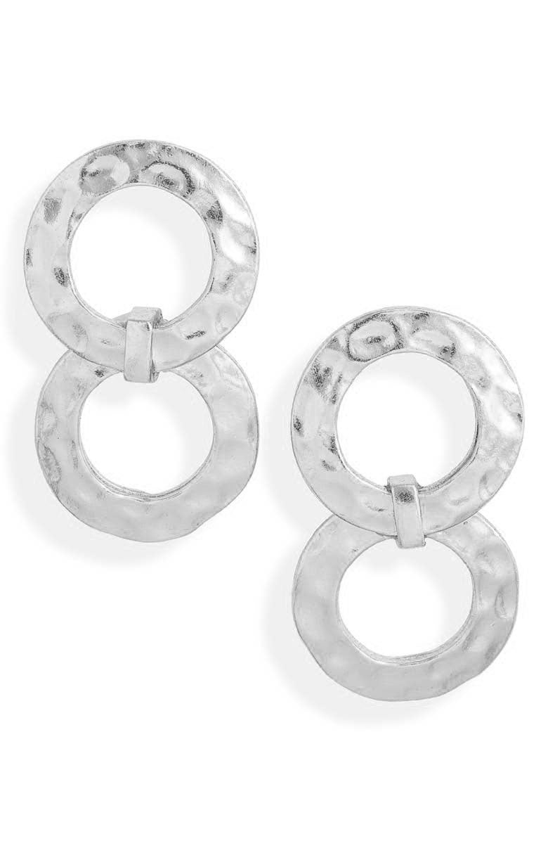 Double circle statement earrings