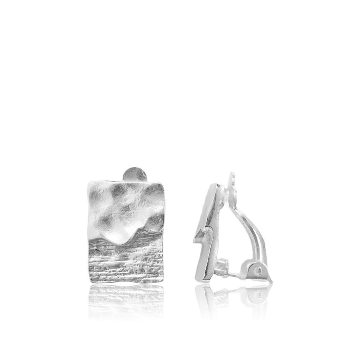 Dual Texture Clip Earrings - Karine Sultan