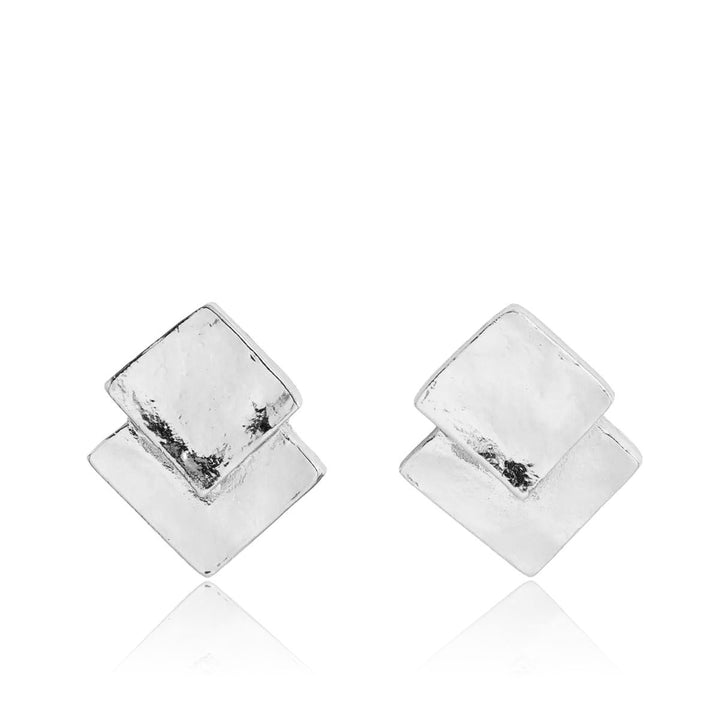 Overlap Square Earrings - Karine Sultan
