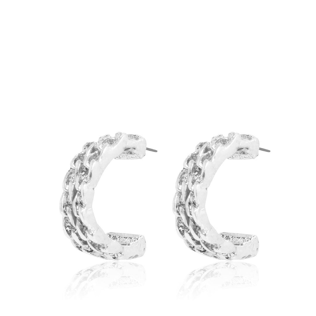 Chain Imitation Hoop Earrings