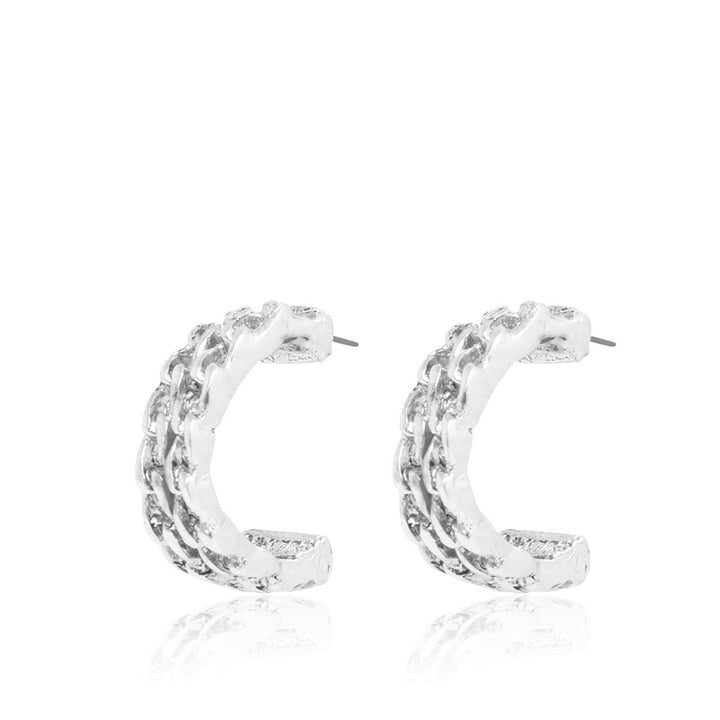 Chain Imitation Hoop Earrings