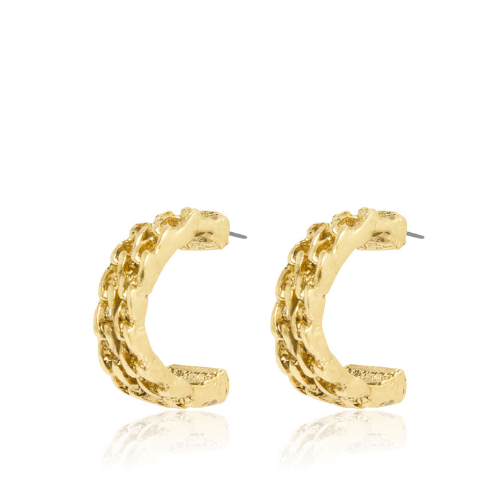 Chain Imitation Hoop Earrings