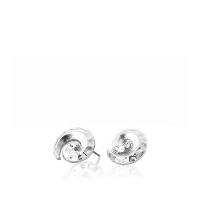 Karine Sultan Shell Disc Clip-On Earrings in Silver main image 1