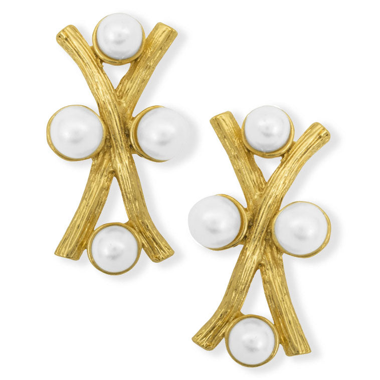 Pearl statement earrings