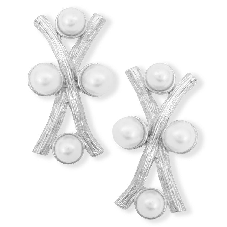 Pearl statement earrings