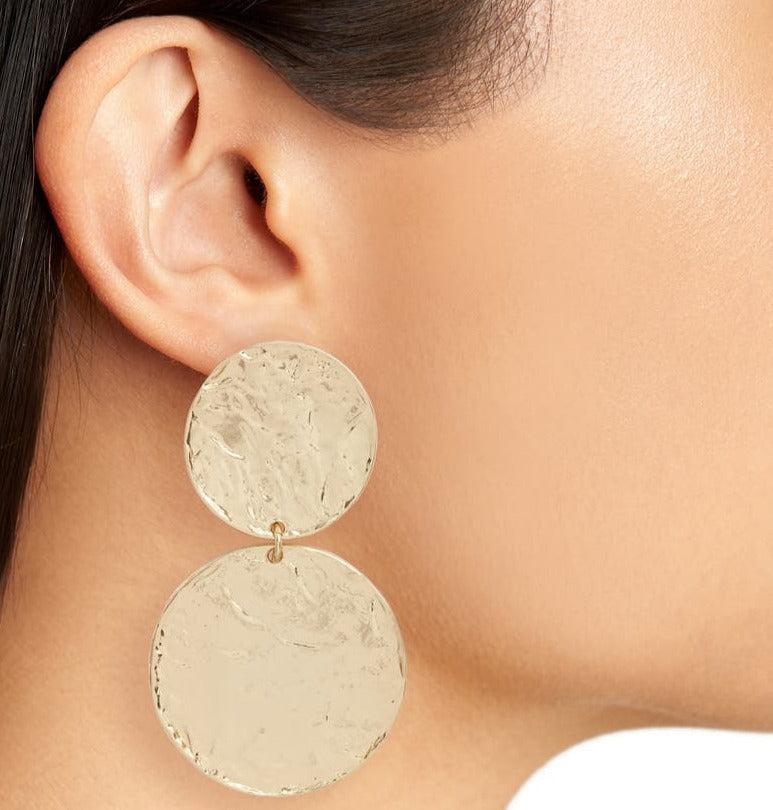 Large disc statement earrings - Karine Sultan