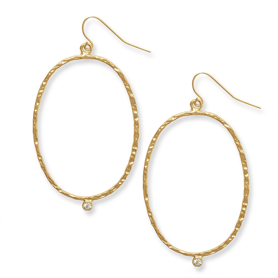 Large oval drop earrings - Karine Sultan