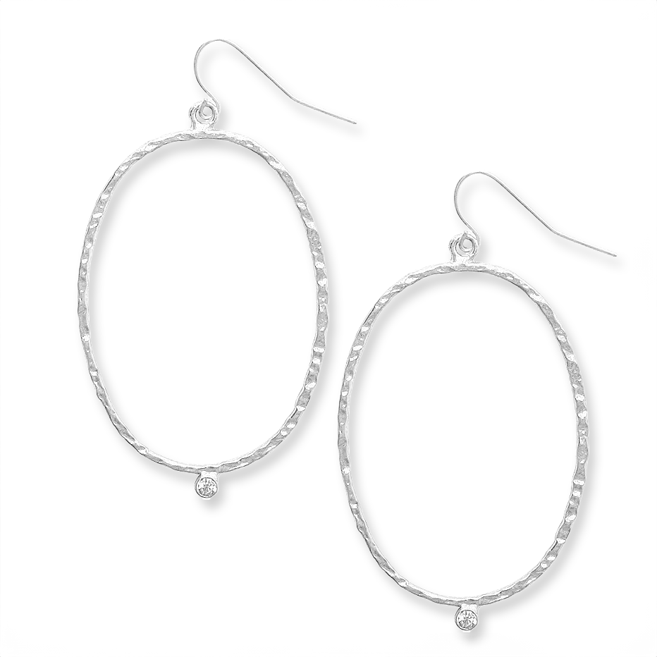 Large oval drop earrings - Karine Sultan