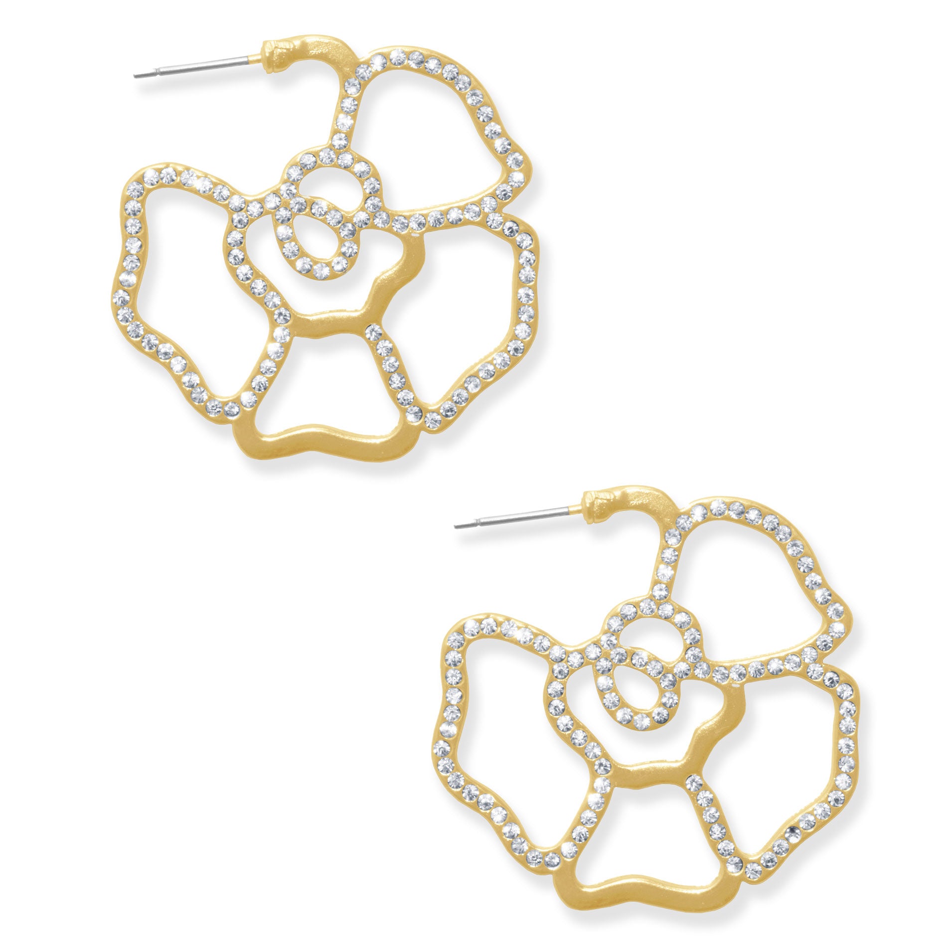 Roses crystal earrings