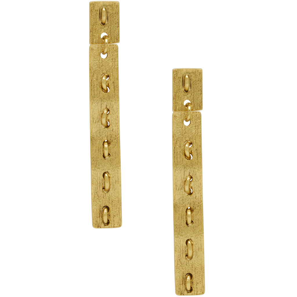 Ribbon metal earrings