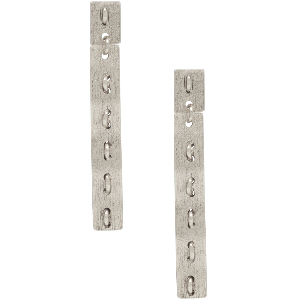 Ribbon metal earrings