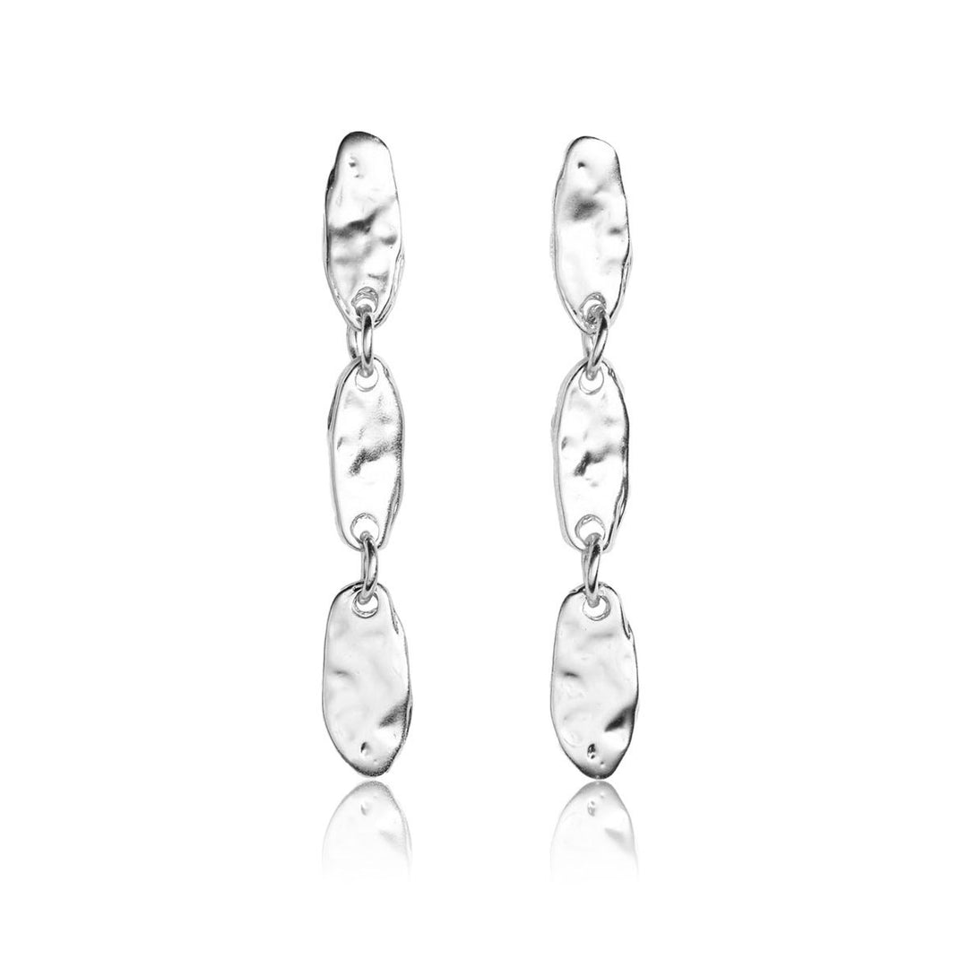 Textured Linear Drop Earrings - Karine Sultan