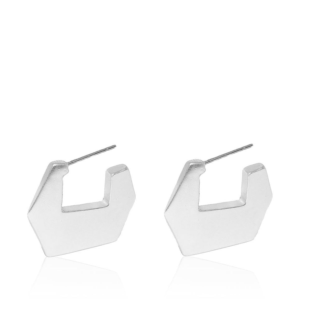 Pentagon Huggie Hoop Earrings - Karine Sultan
