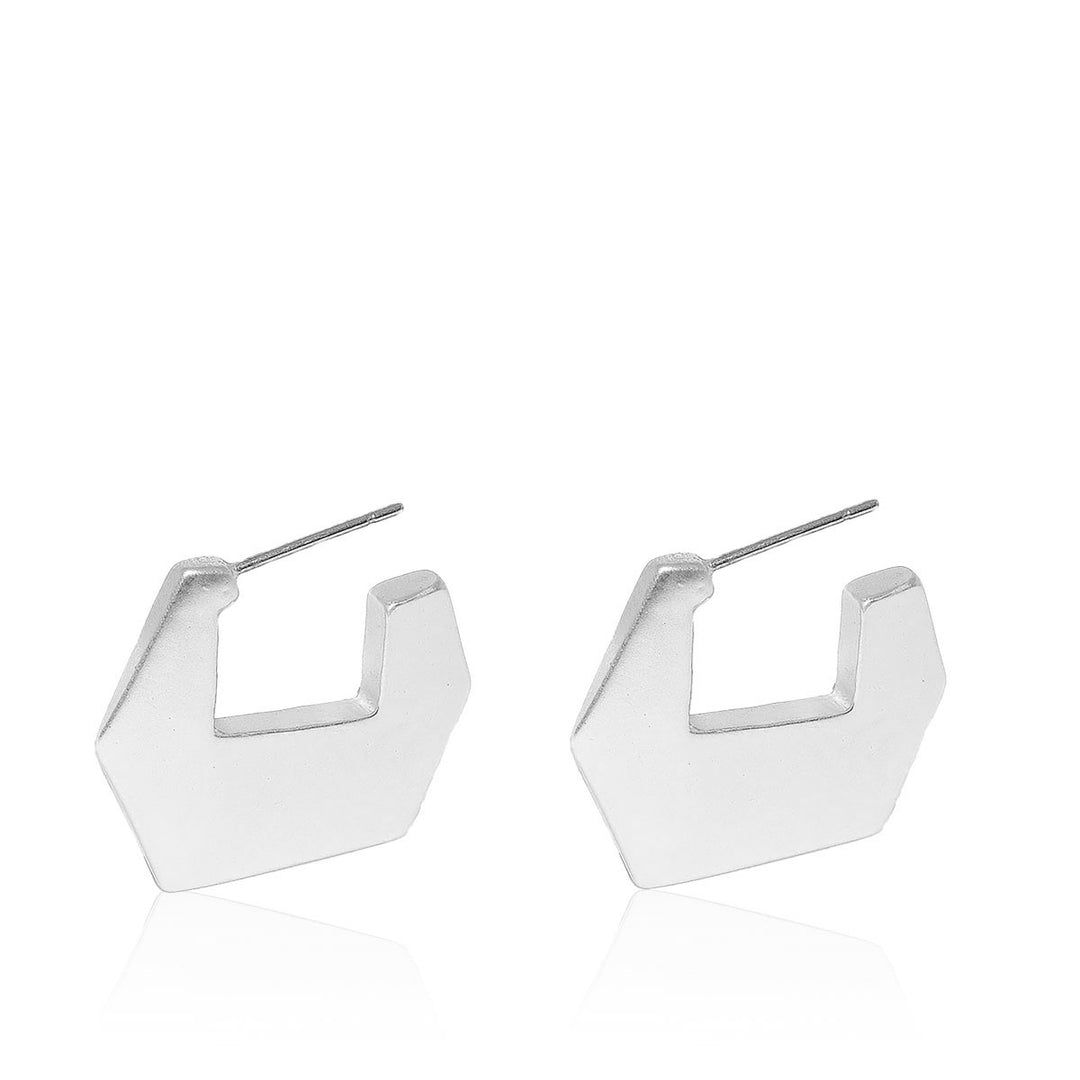 Pentagon Huggie Hoop Earrings - Karine Sultan