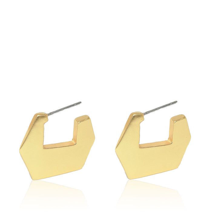 Pentagon Huggie Hoop Earrings - Karine Sultan