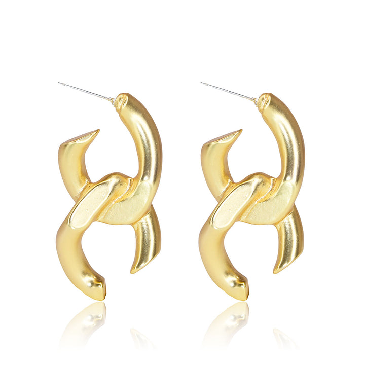 Chunky Curb Link Earrings - Karine Sultan