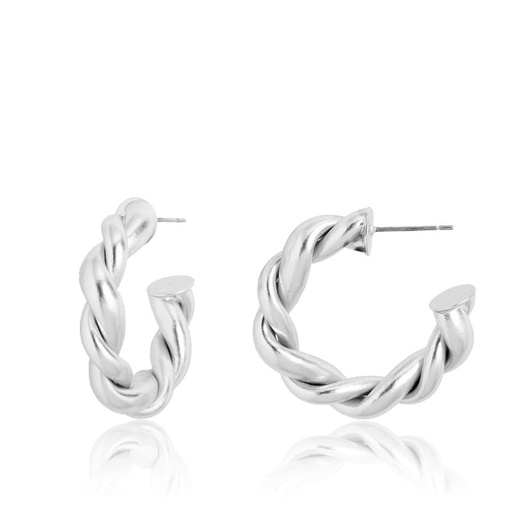 Twisted Rope Hoop Earrings - Karine Sultan