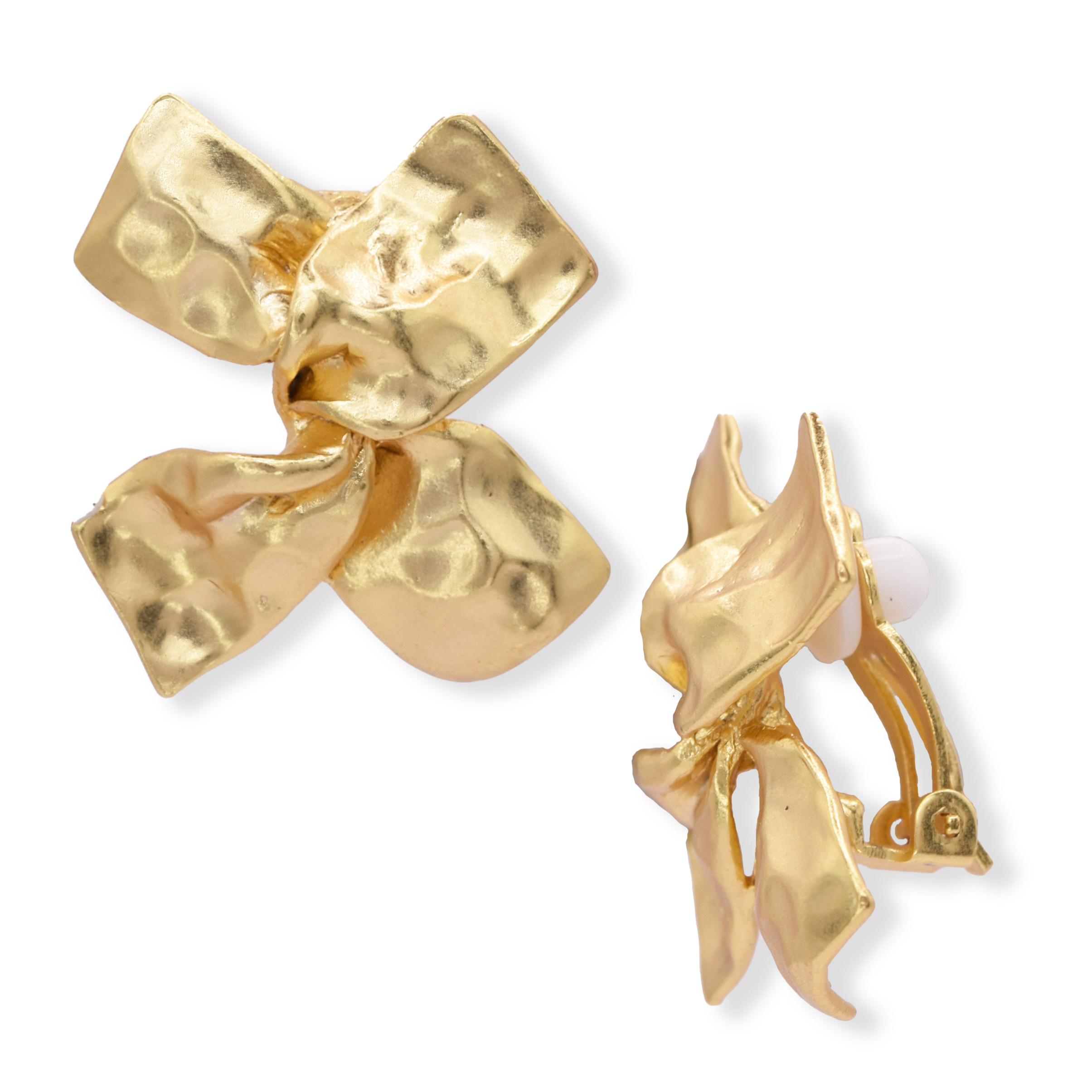 Twisted bow clip-on earrings - Karine Sultan