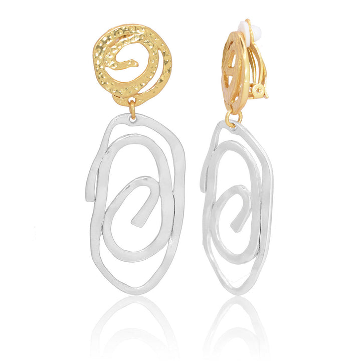 Swirling Clip Earrings - Karine Sultan