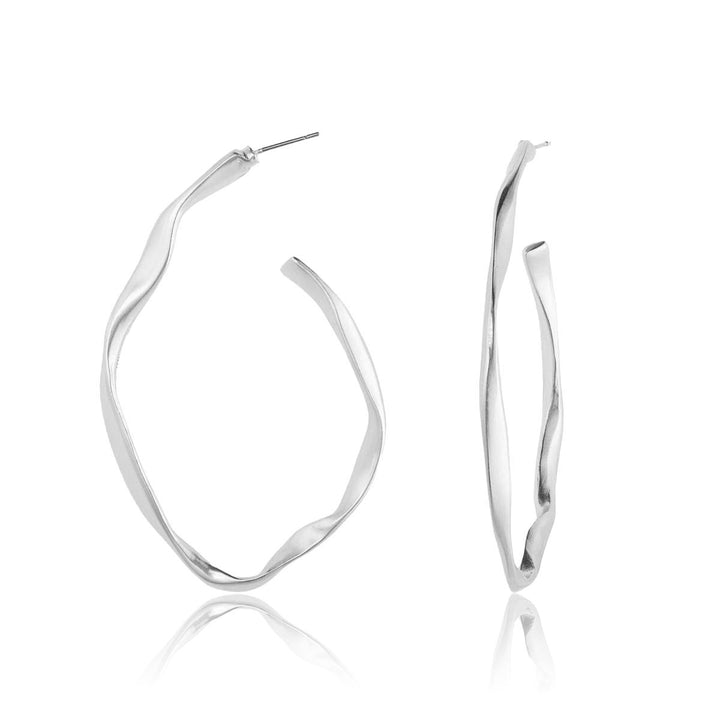 Irregular Large Hoop Earrings - Karine Sultan