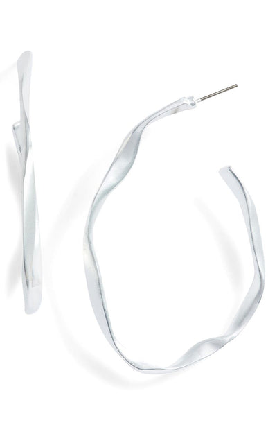 Karine Sultan irregular Discs Clip-On Drop Earrings in Silver