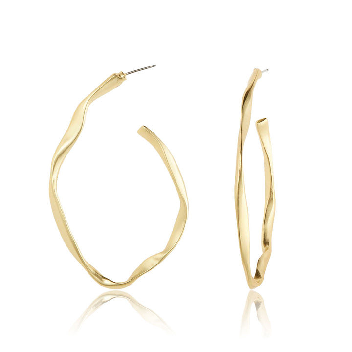 Irregular Large Hoop Earrings - Karine Sultan