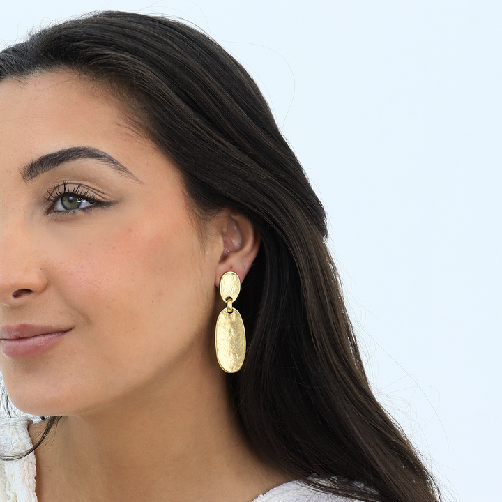 Oval Plate Earrings