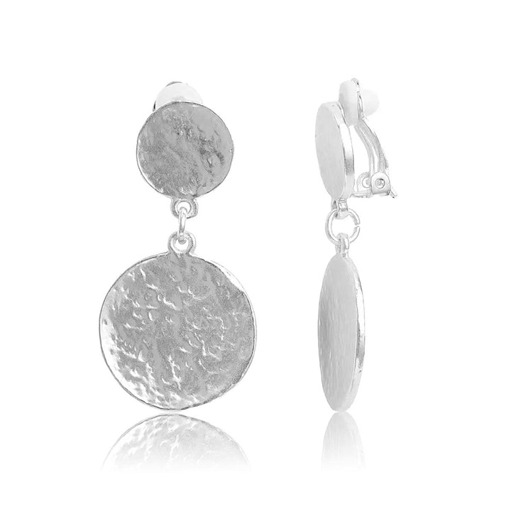 Hammered Coins Clip Earrings - Karine Sultan