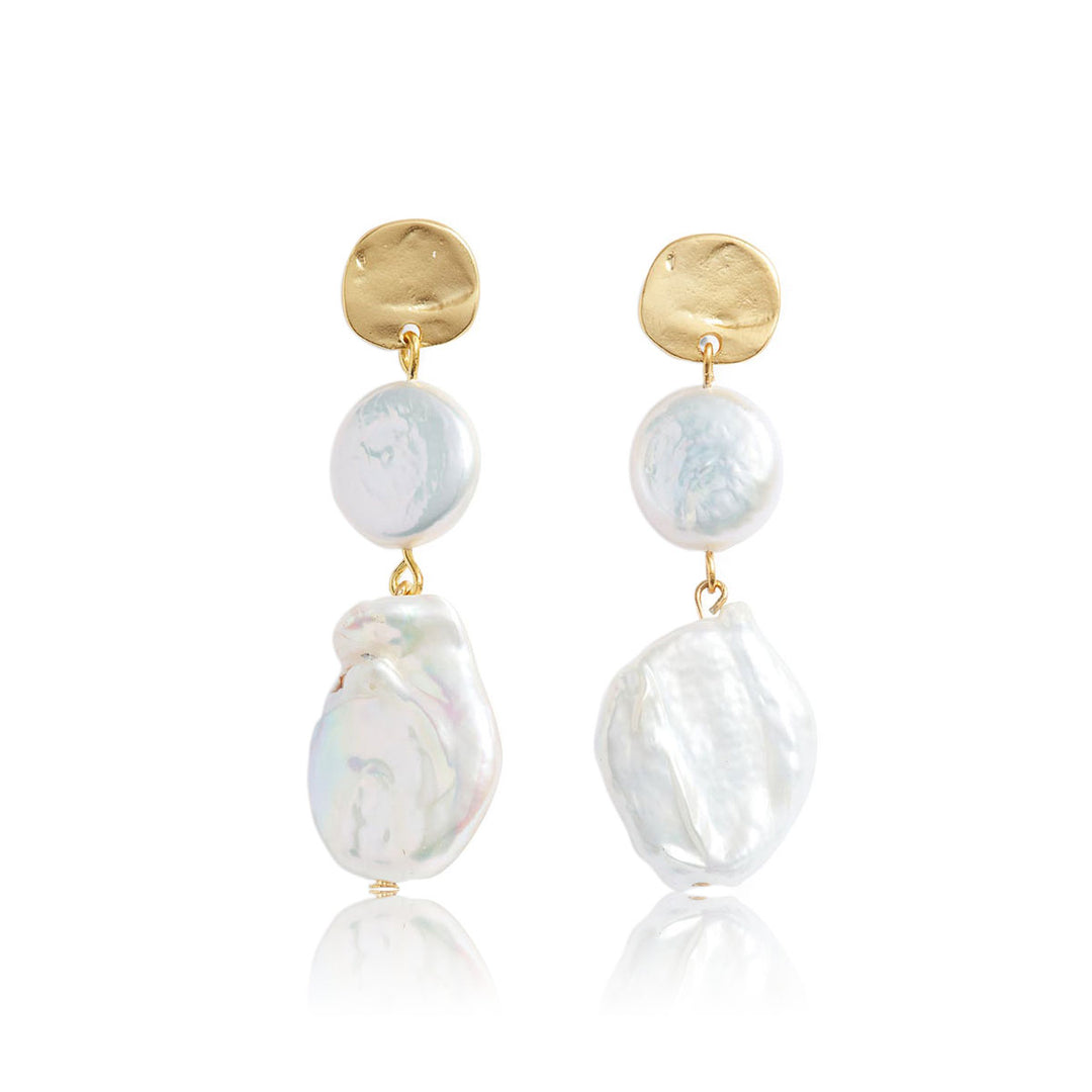 Flat Pearls Earrings - Karine Sultan