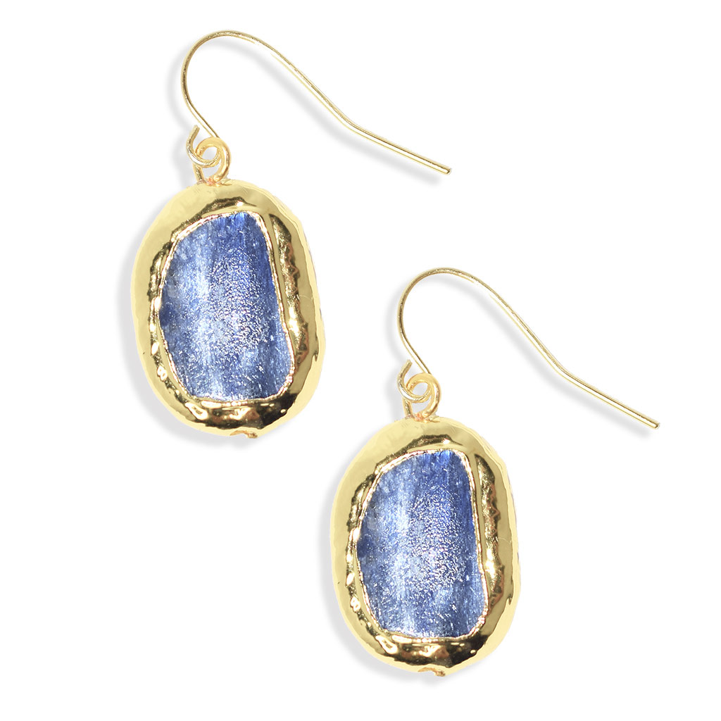 Kyanite stones dangling earrings