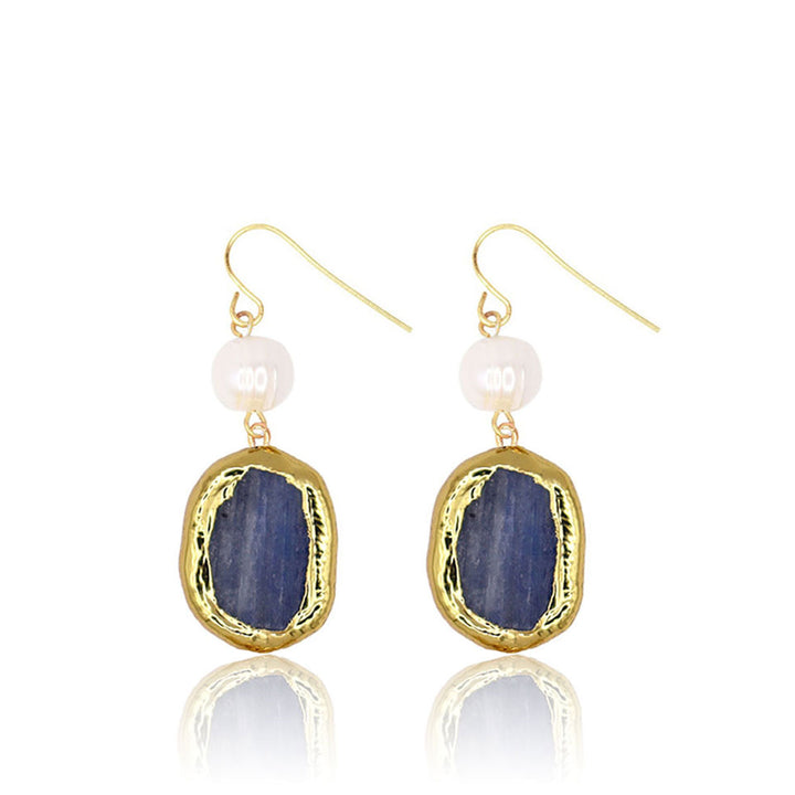 Kyanite X Pearl Earrings