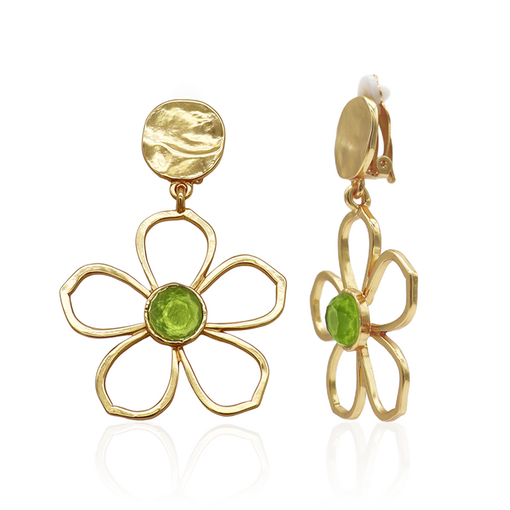 Bloom Drop Clip-on Earrings