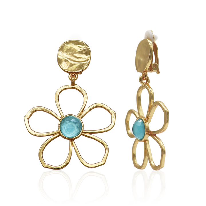 Bloom Drop Clip-on Earrings