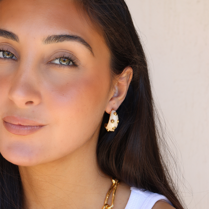 Milky Dots Hoops