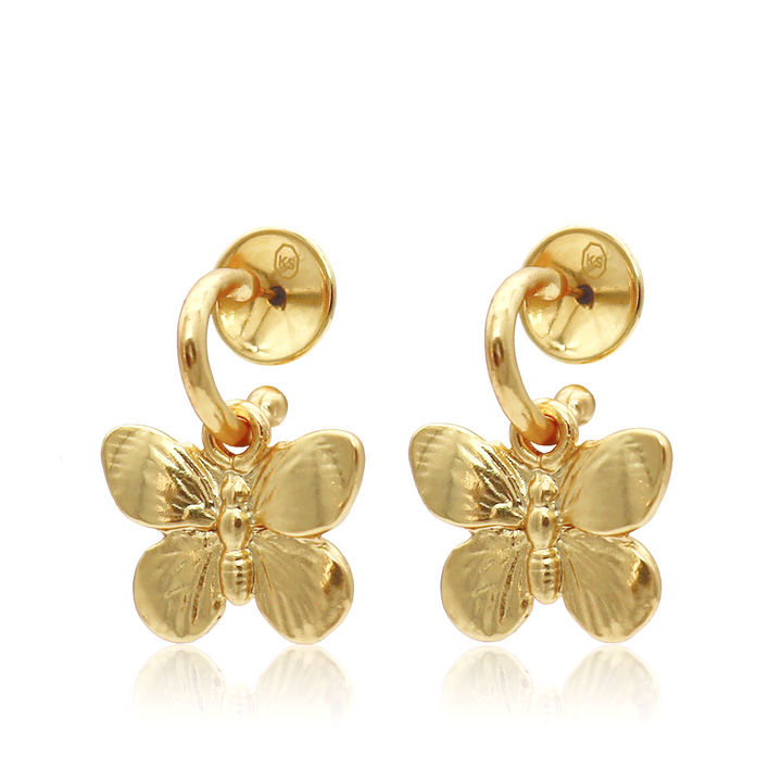 Butterfly Charm Drop Earrings