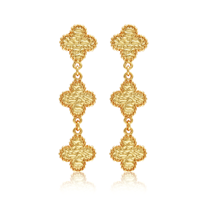 Molten Clovers Drop Earrings