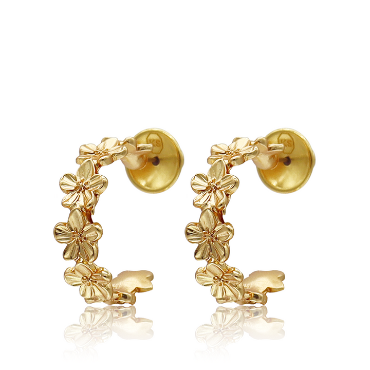 Floral Hoop Earrings