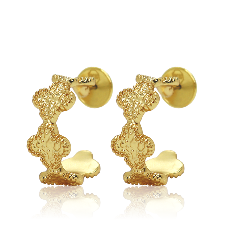 Molten Clovers Hoop Earrings